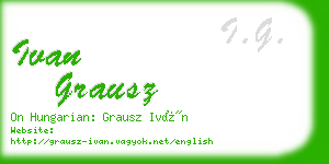 ivan grausz business card